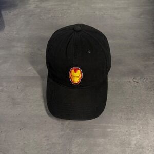 Marvel Iron Man Baseball Cap Men OSFM Black Embroidered Dad Hat Avengers MCU